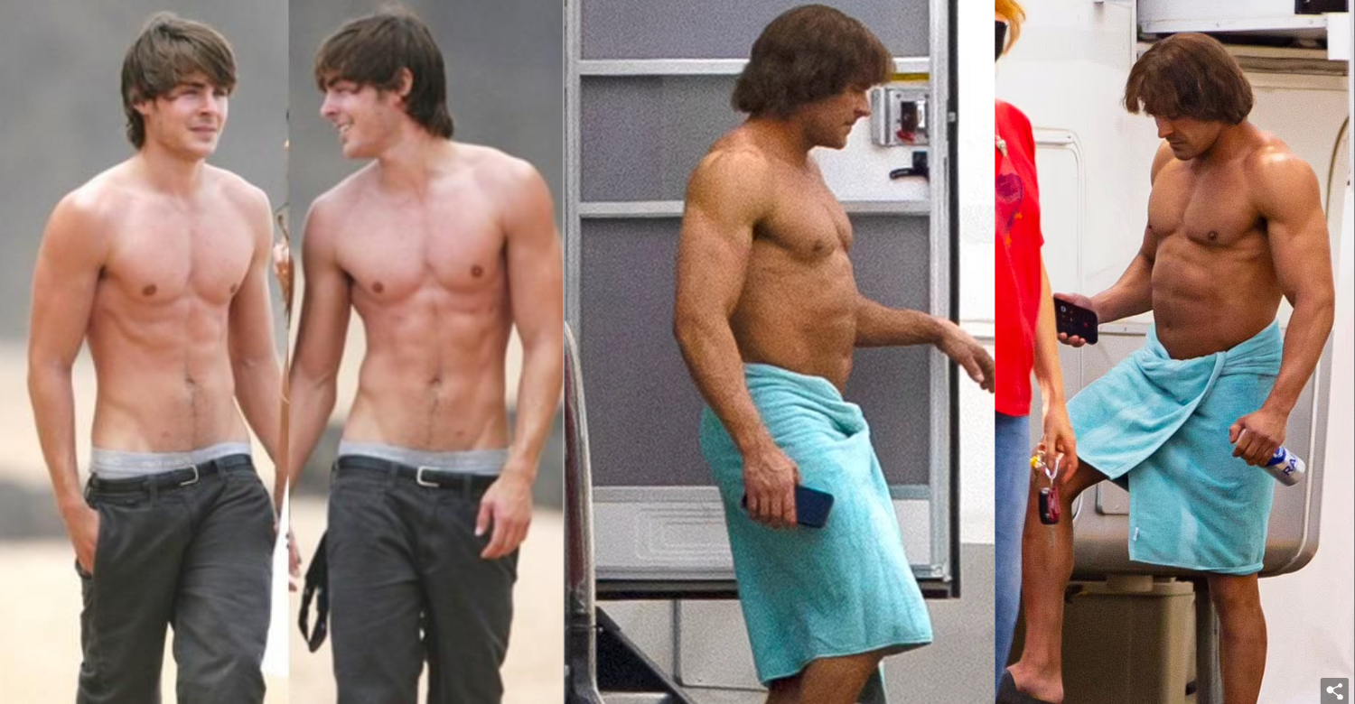 WOW! A inacreditável transformação de Zac Efron (sim, este é o Zac Efron) e a dieta que o ia deixando louco