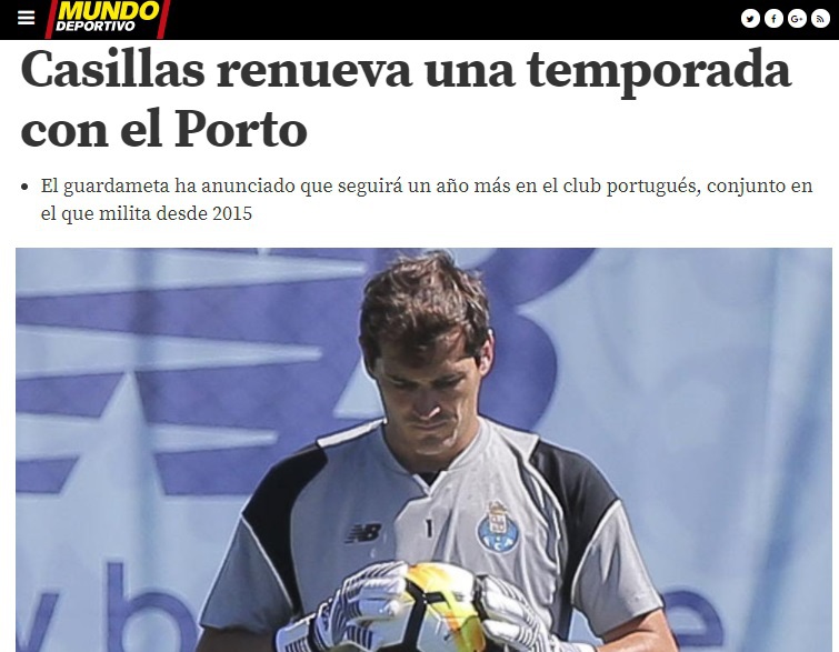 Casillas - Mundo Deportivo