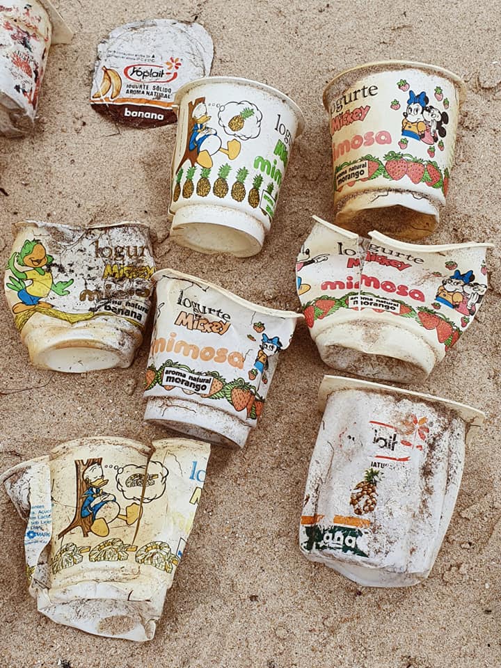 Iogurtes de 1987, sacos com ossos de frango, cascas de caracóis. Casal português encontra todo o tipo de lixo na praia