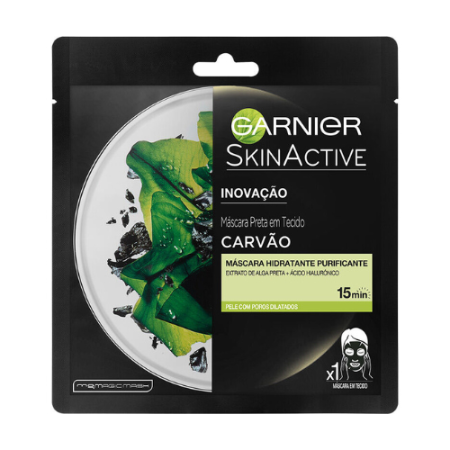 Garnier, Skin Active Carvão Máscara de Tecido Hidratante Purificante