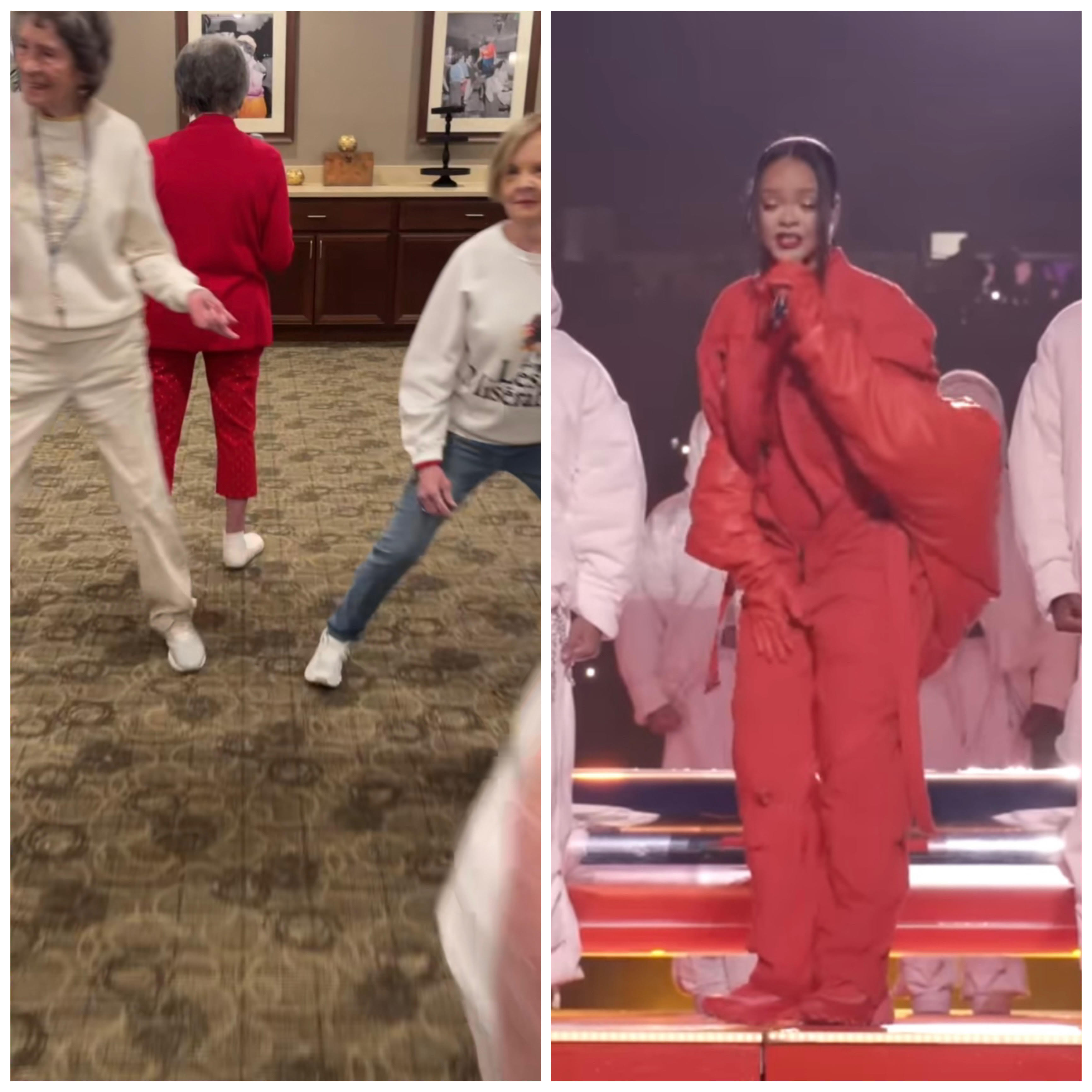 Serão estas as novas dançarinas de Rihanna? Avós recriam atuação da cantora no Super Bowl e ficam virais no TikTok