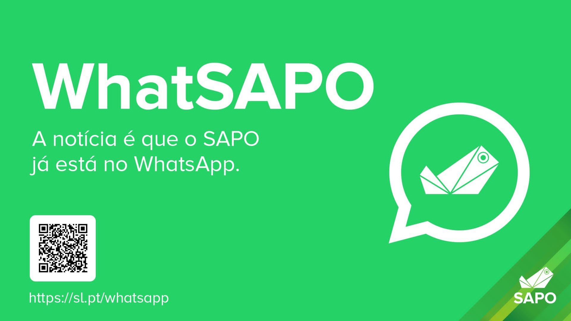 SAPO chega ao WhatsApp com um novo canal para as notícias que marcam a atualidade