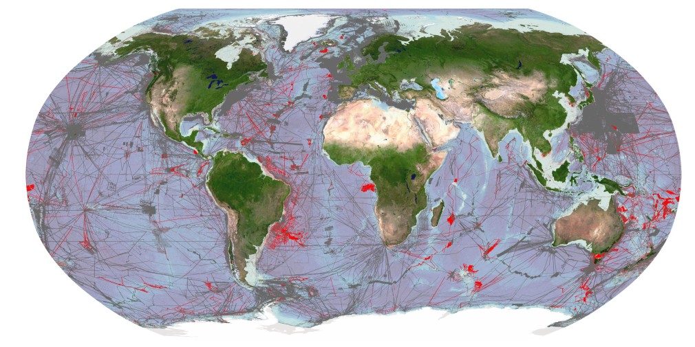 Já foi mapeado quase 25% do fundo dos oceanos da Terra. O restante será finalizado até 2030