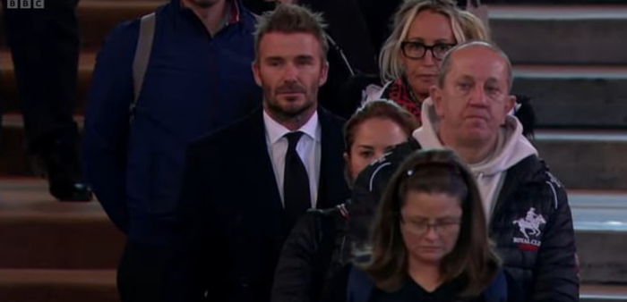 David Beckham esperou 12 horas na fila para ver o caixão de Isabel II e chorou na despedida