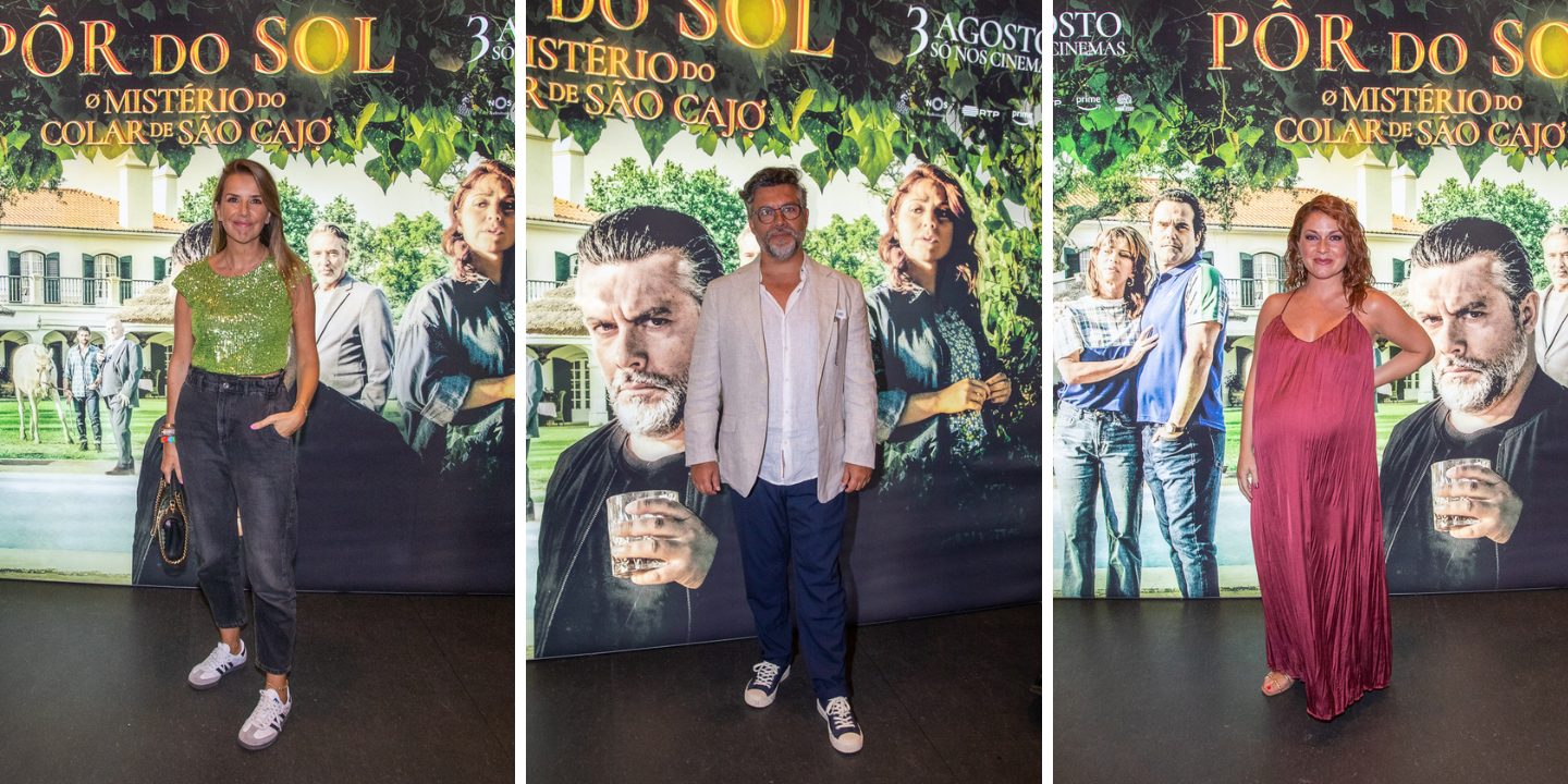 Estes famosos foram resolver “O Mistério do Colar de São Cajó”. Veja quem foi à antestreia do filme de “Pôr do Sol”