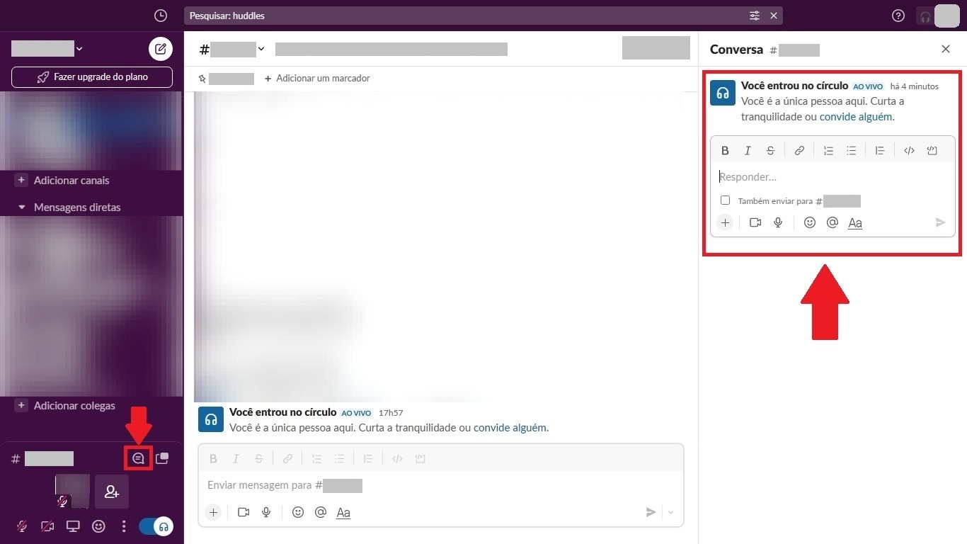 Usar os círculos no Slack