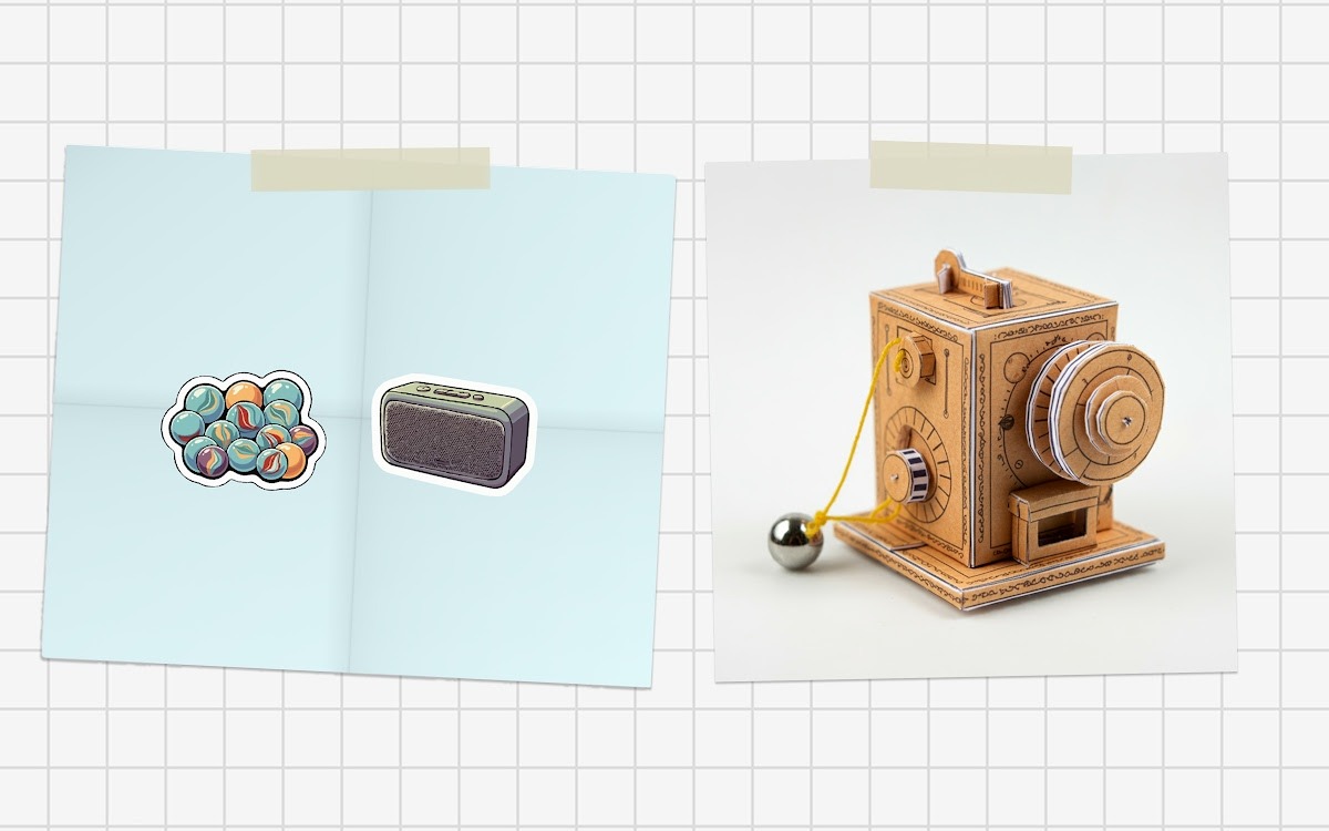 Deixe a imaginação fluir e faça engenhocas improváveis com IA para descobrir o seu alter ego de inventor