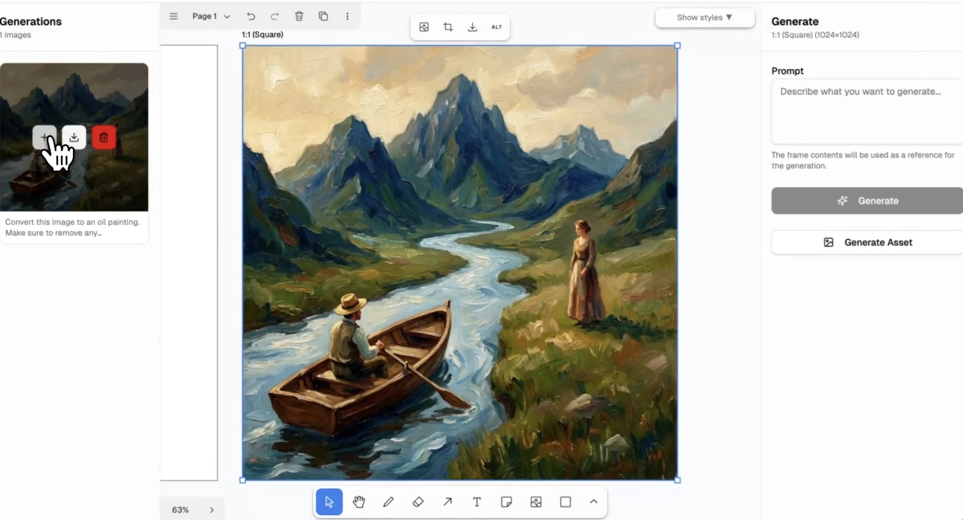 CanvAi tem um quadro branco “infinito” onde pode dar mais vida a esboços e formas simples