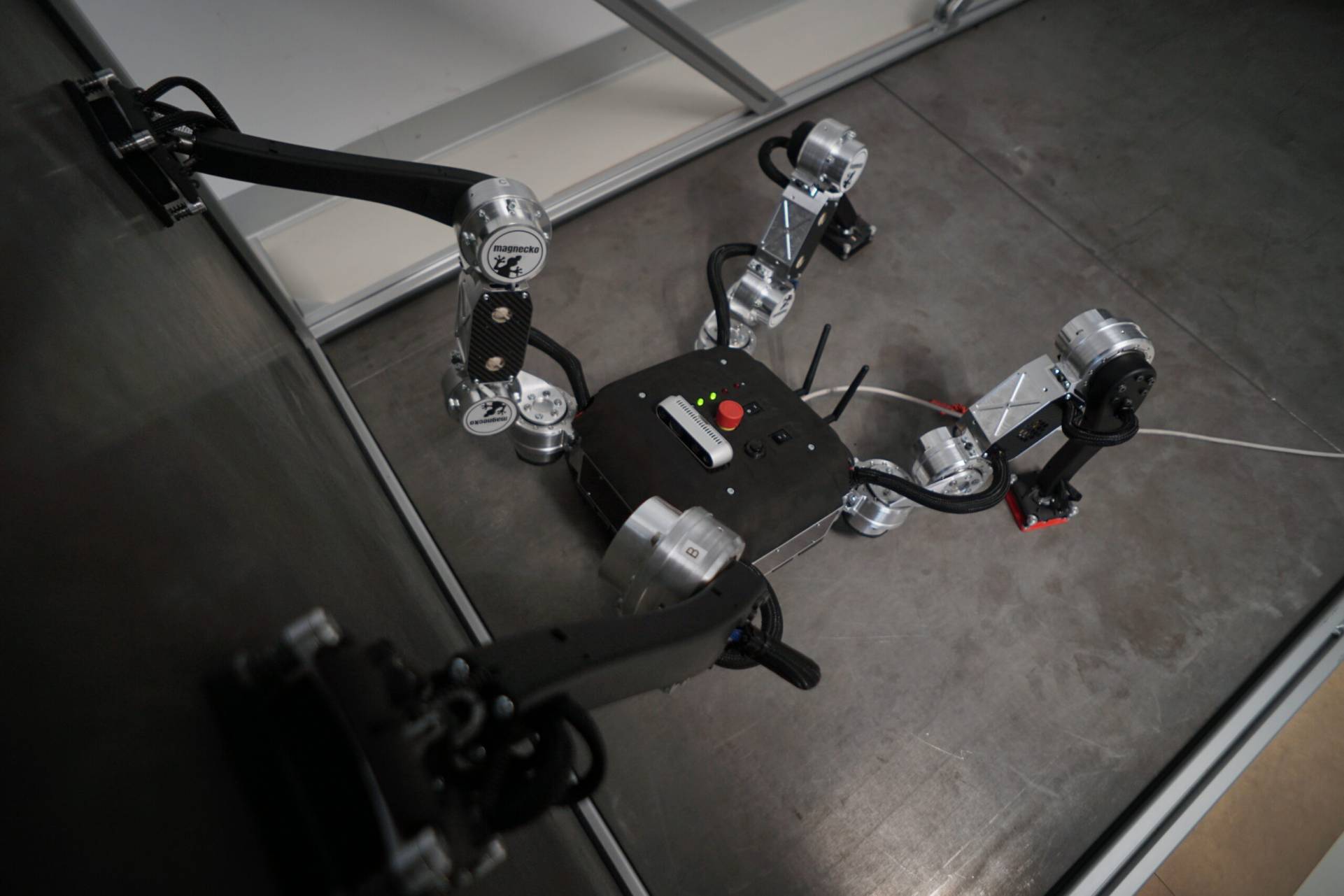 Magnecko é um robot que sobe paredes e anda no tecto. O “segredo” está em pés eletromagnéticos