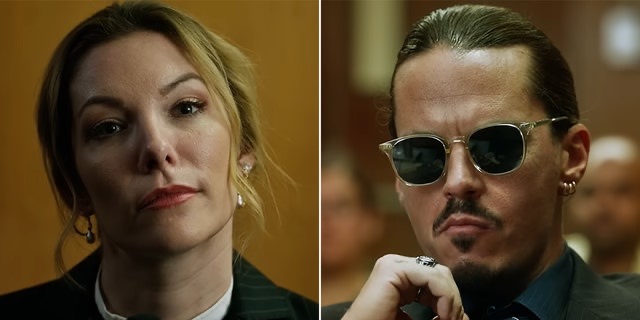 Já há um filme sobre o julgamento de Johnny Depp e Amber Heard e é muito mau. Veja as imagens