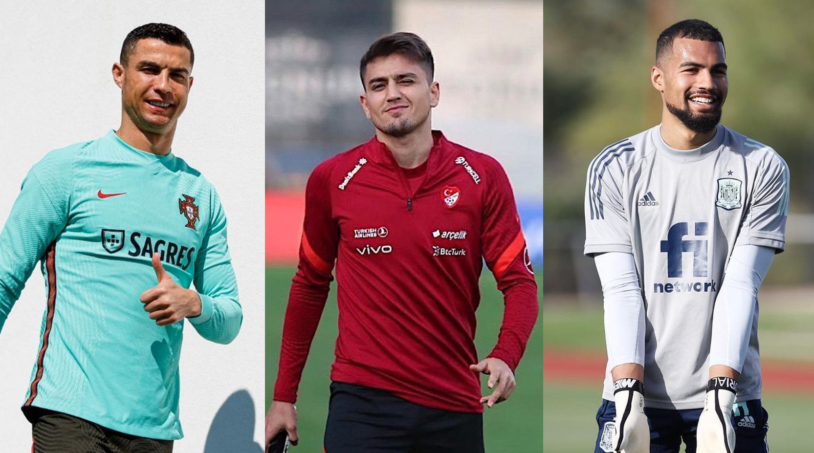 De CR7 a Robert Sánchez. Veja as fotos dos jogadores mais giros do Euro 2020