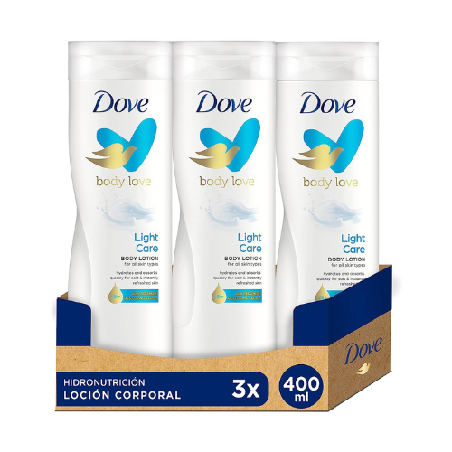 Dove, Body Care Light Care Loção Corporal Pack de 3 (3X400ml)