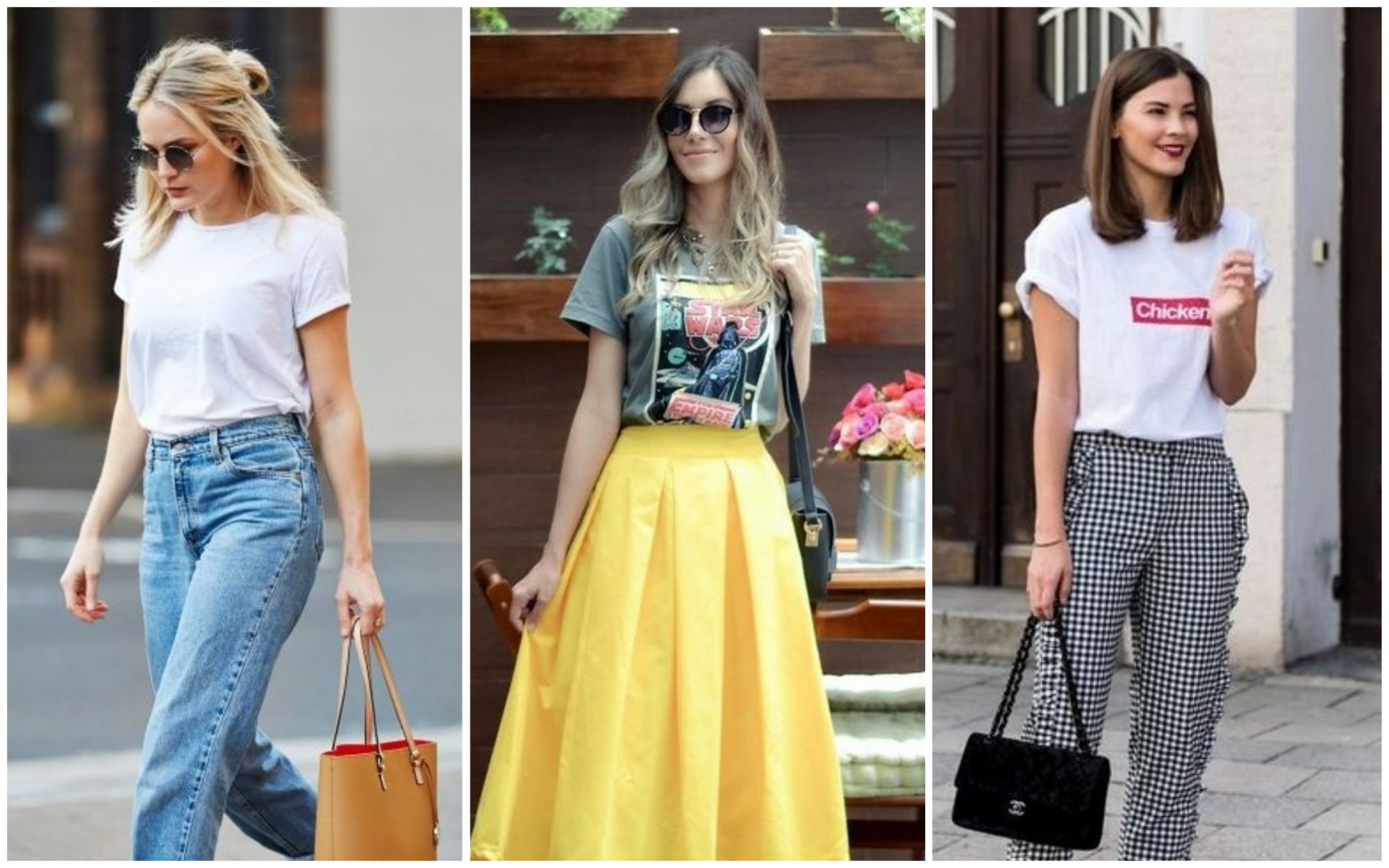 25 sugestões de T-shirts para usar como peça central de um look