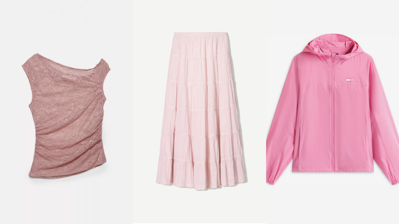 Este Outubro Rosa, vista a camisola (e o vestido, o blazer e a saia). 15 peças desta cor desde 9,99€