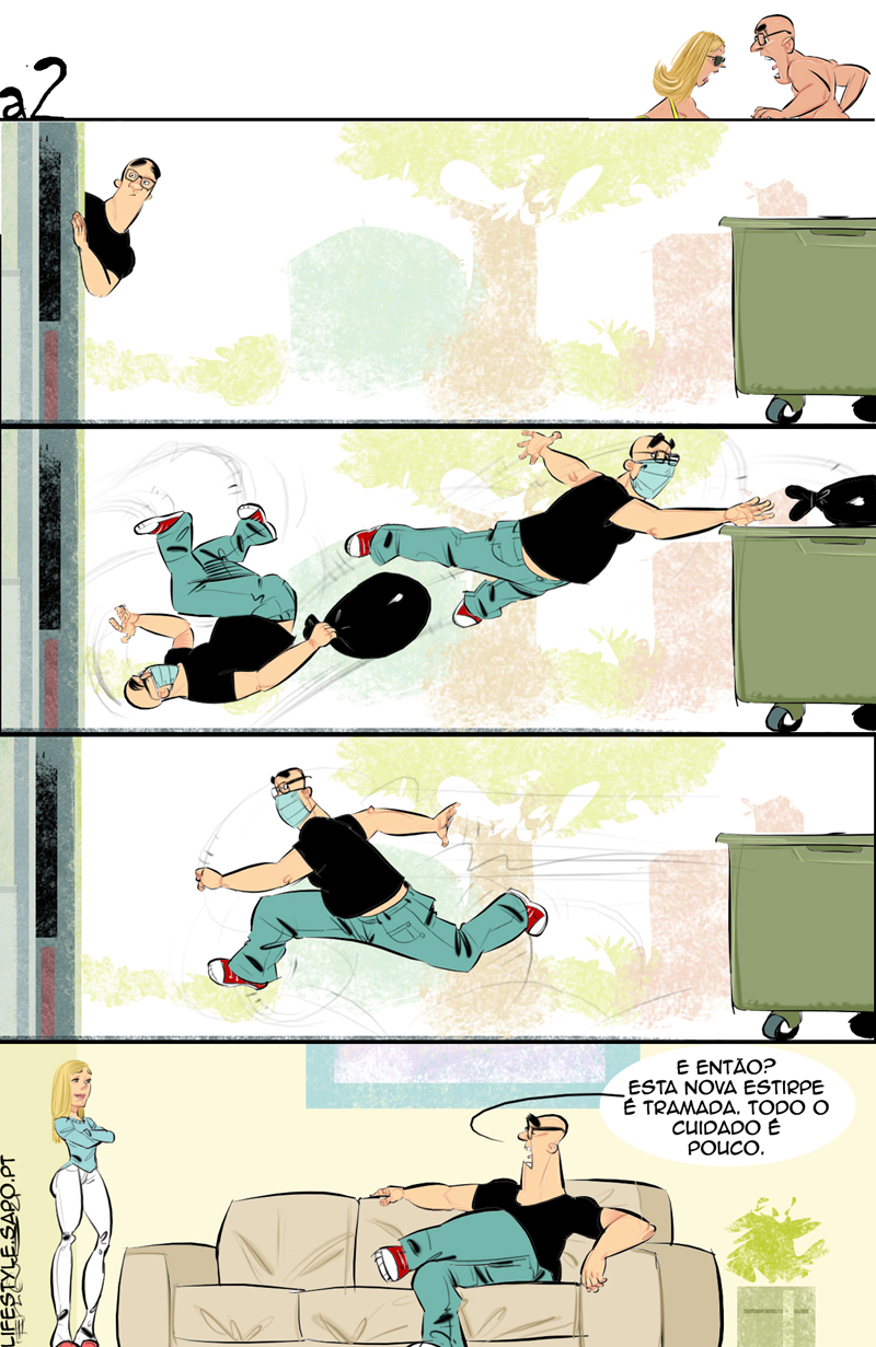 A grande aventura de ir deitar o lixo