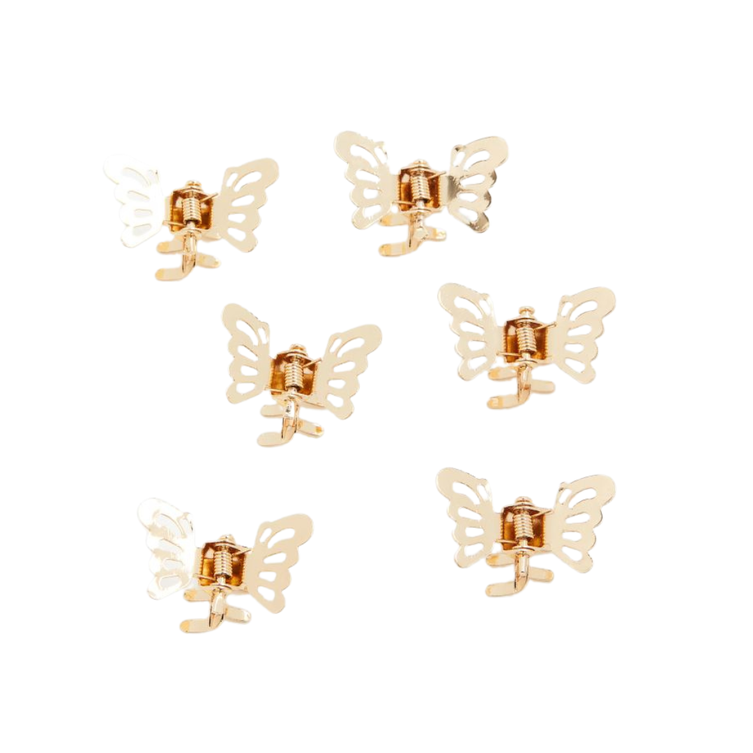 H&M, Pack de 6 molas de cabelo em forma de borboleta