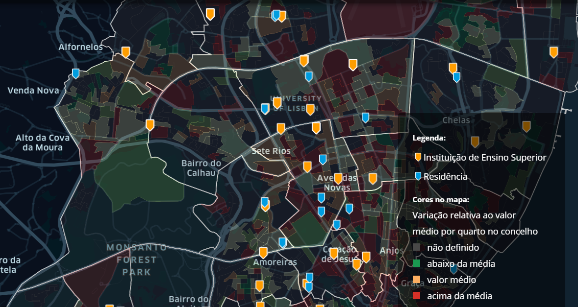Procura casa ou quarto para alugar? O Alfredo analisa a oferta e mostra tudo num mapa