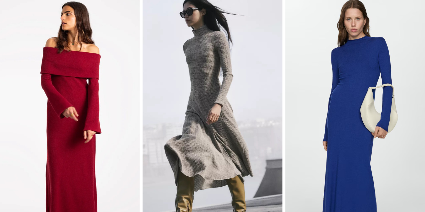Não há peça mais prática e estilosa do que os sweater dresses. 14 opções desde 15€ para ter no armário