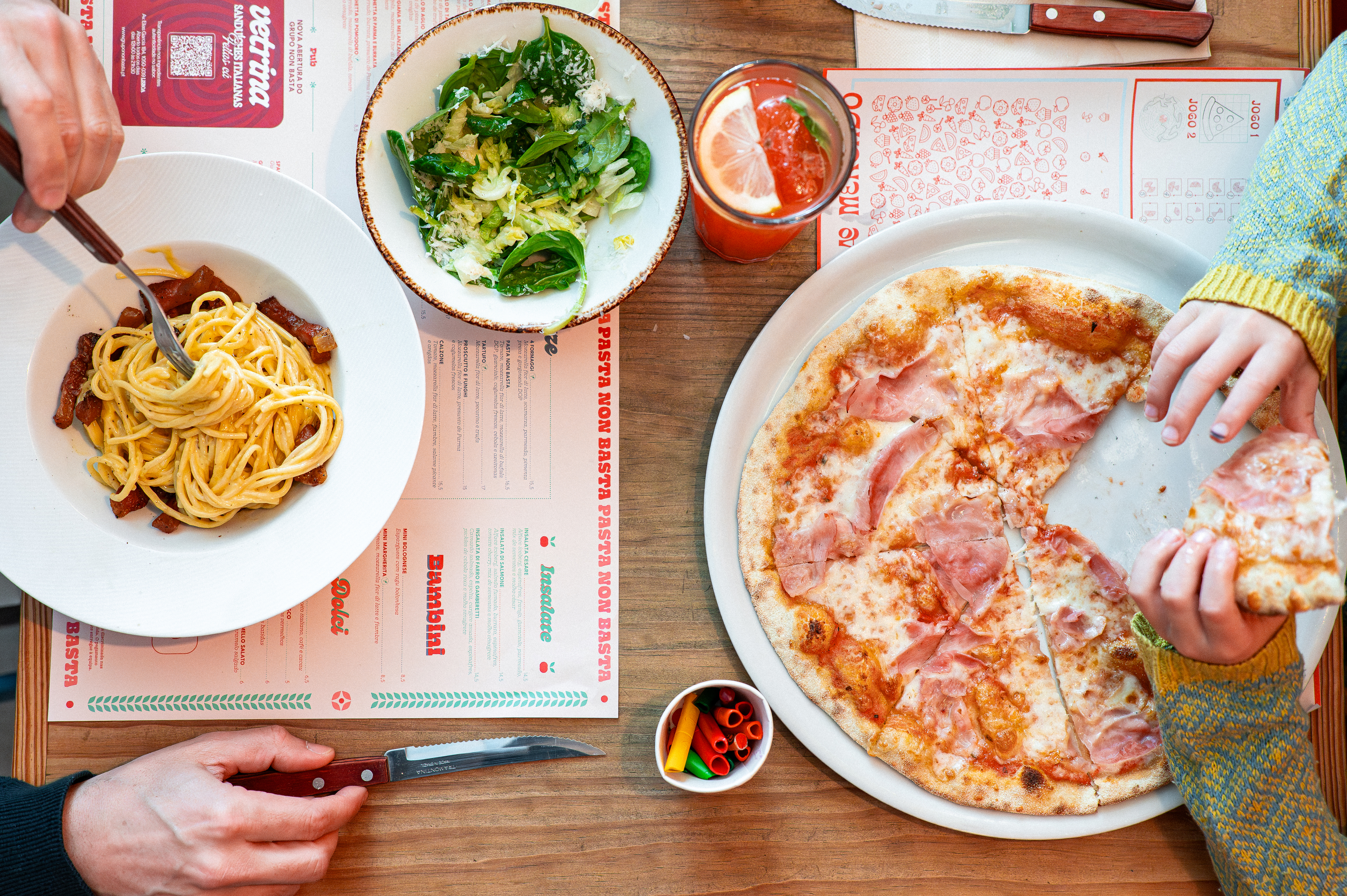 Pasta Non Basta. Nestes restaurantes, as crianças comem à borla durante o Carnaval. Saiba como