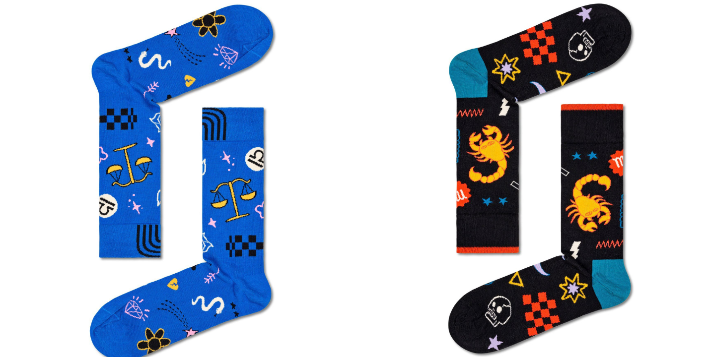 Ainda não tem prenda para aquele amigo que adora astrologia? A Happy Socks tem o par perfeito