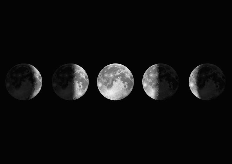 6 больших лун. Фазы Луны. Четыре фазы Луны. Фазы Луны фото. Луна в разных фазах.
