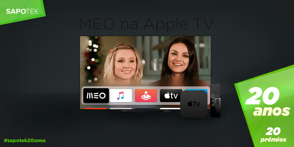 Passatempo SAPO TeK 20 anos 20 prémios: Ganhe uma Apple TV para usar com o MEO