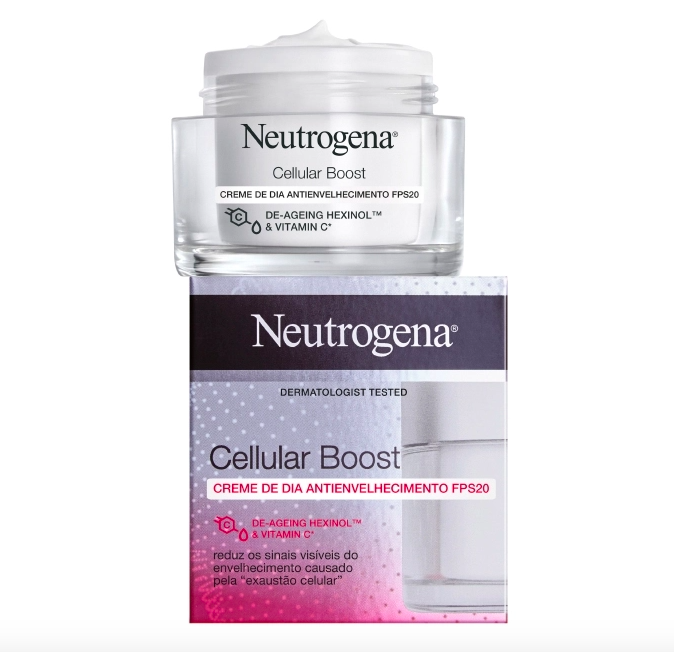 Neutrogena, Coffret Cellular Boost Creme Dia Antienvelhecimento + Oferta Contorno De Olhos Antirrugas
