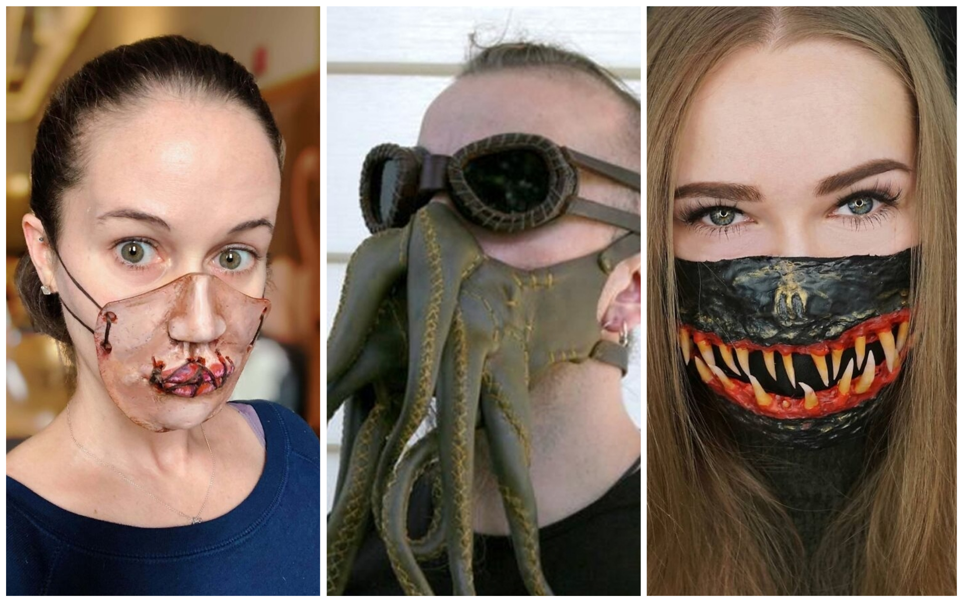 Halloween. 30 formas de transformar a máscara de proteção à COVID-19 num disfarce
