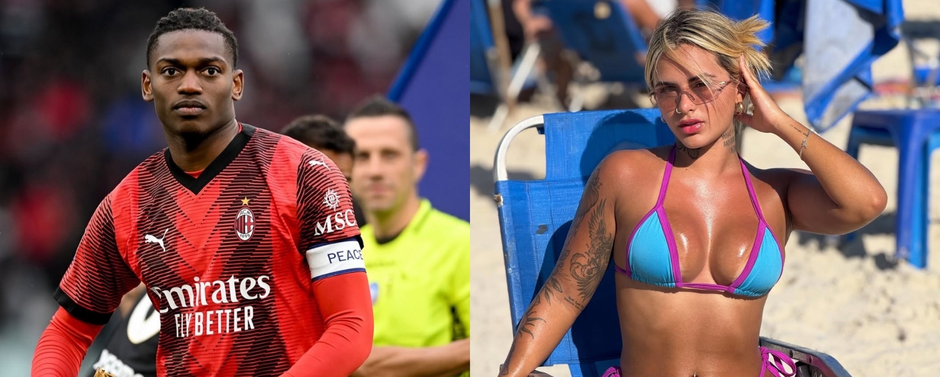 Vídeo revelador entala Rafael Leão. Nova paixão do craque é uma estrela do tiktok — veja as fotos de Nicole Reis