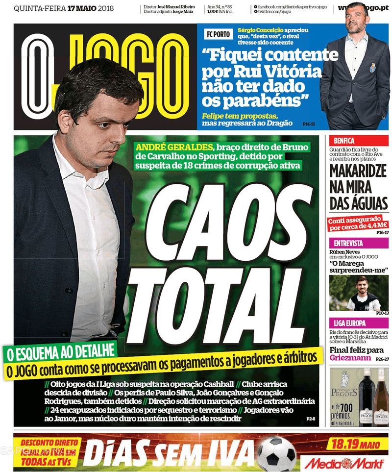 Revista de imprensa: Crise no Sporting domina as manchetes ...
