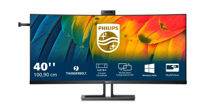 Novo monitor Philips traz ligação Thunderbolt para aumentar a velocidade nas transferências de dados
