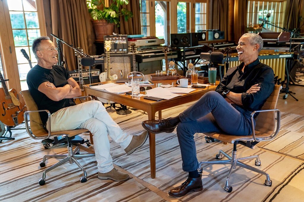 Barack Obama e Bruce Springsteen juntos em novo podcast para discutir futuro dos EUA