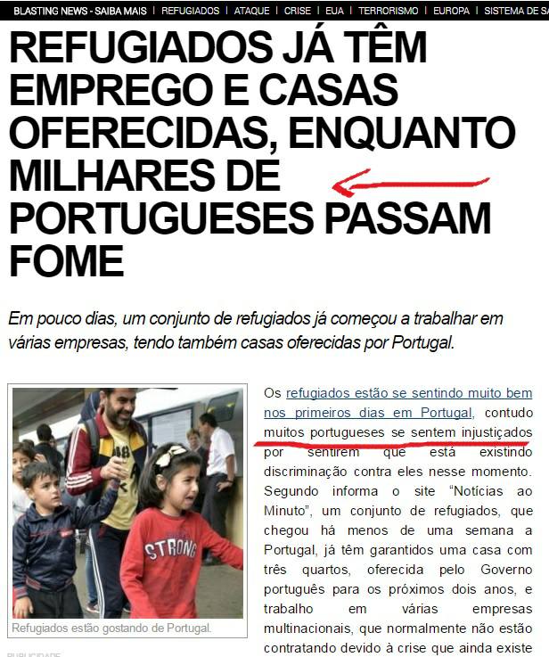 Refugiados já têm "emprego e casas oferecidas" enquanto "milhares de  portugueses passam fome" e "sentem-se injustiçados"? (COM VÍDEO) - Polígrafo