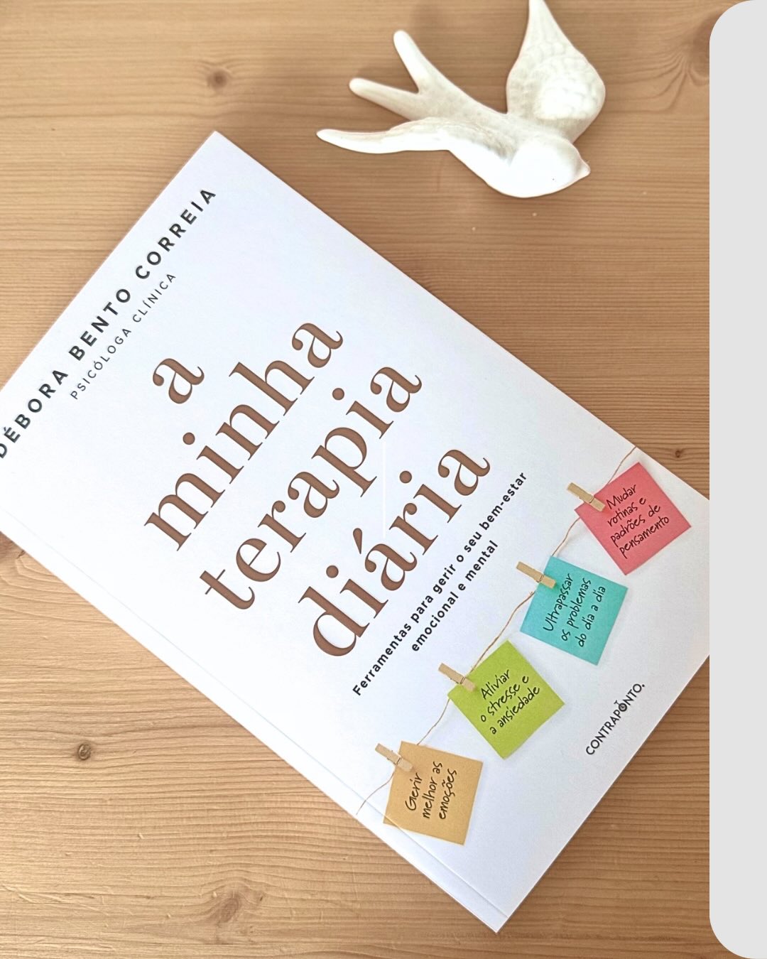 “A Minha Terapia Diária”. Este novo livro tem dicas práticas para enfrentar o stress e a baixa autoestima. Veja algumas
