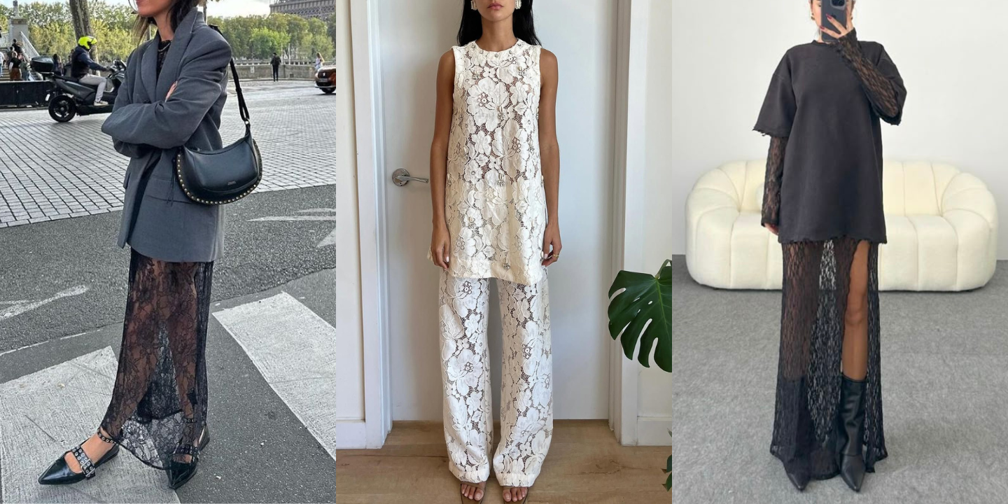 A renda está de volta. 20 peças de que precisa para conseguir looks tendência (desde 7,99€)