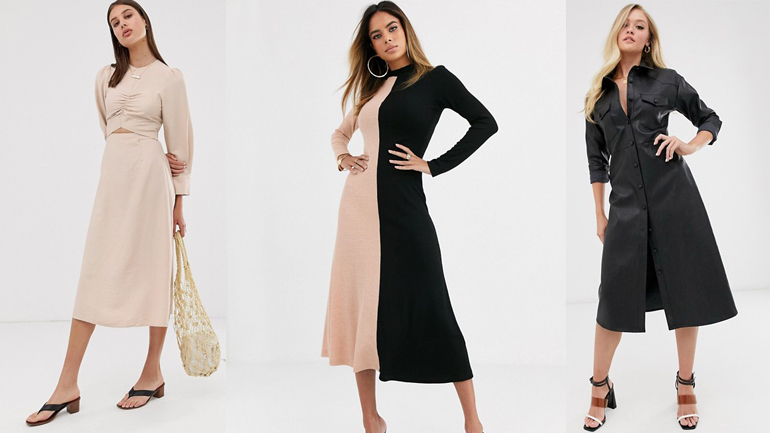 15 vestidos midi que vai querer usar na estação outono/inverno