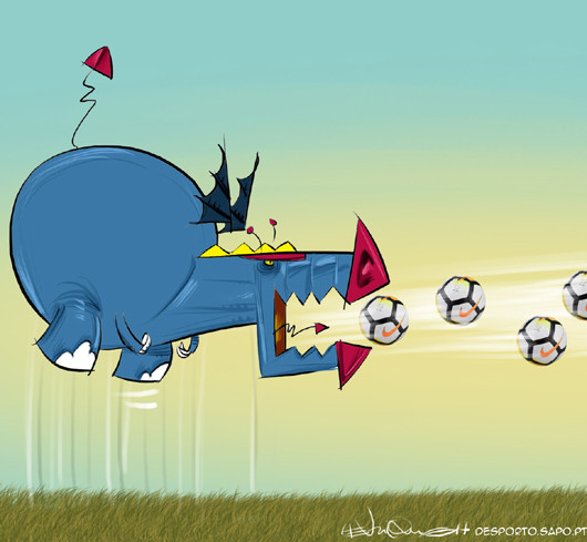 O dragão cuspidor de golos