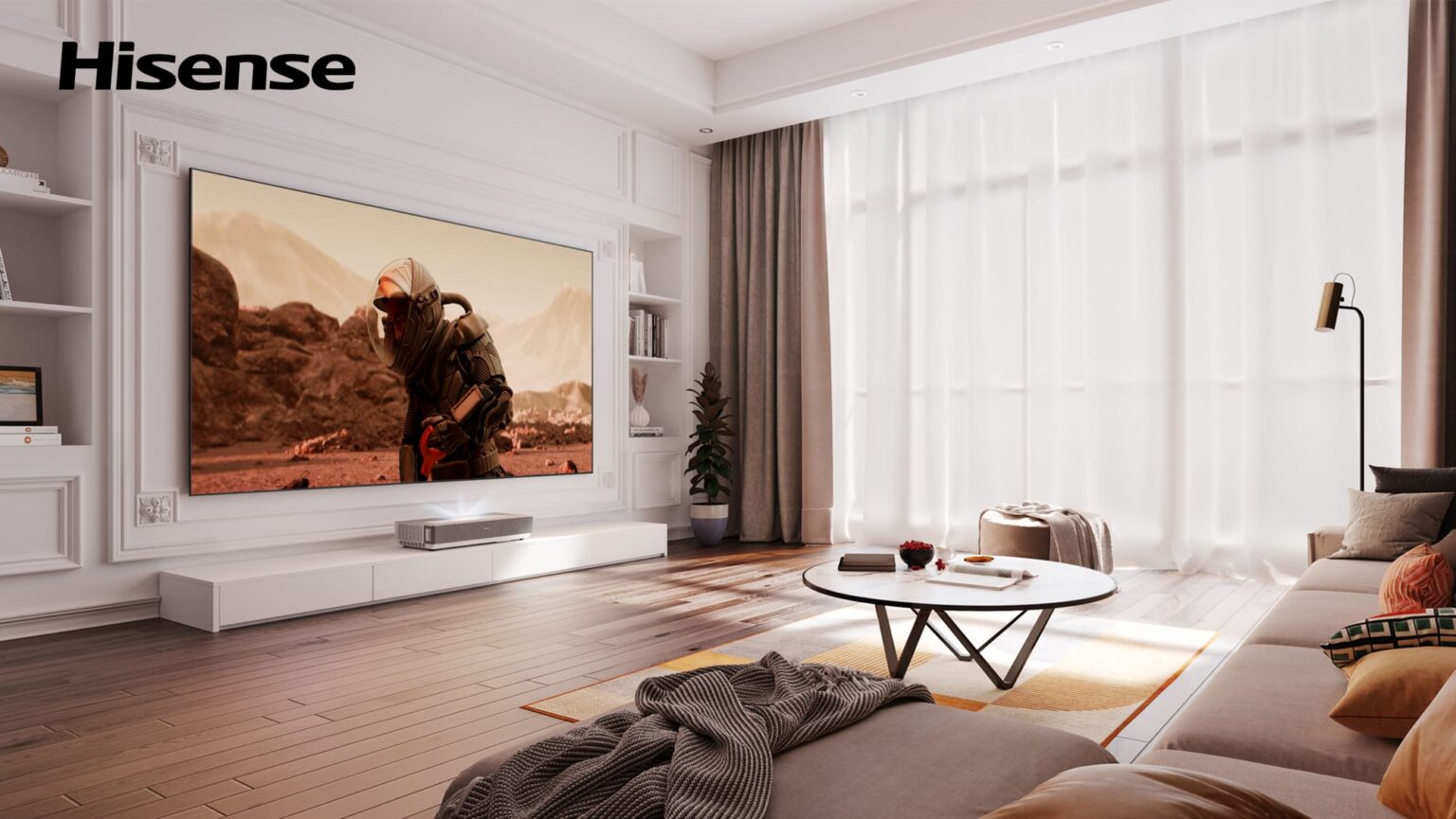 Hisense Laser TV 120L5N promete experiência de cinema em casa com ecrã de 120 polegadas e som Devialet