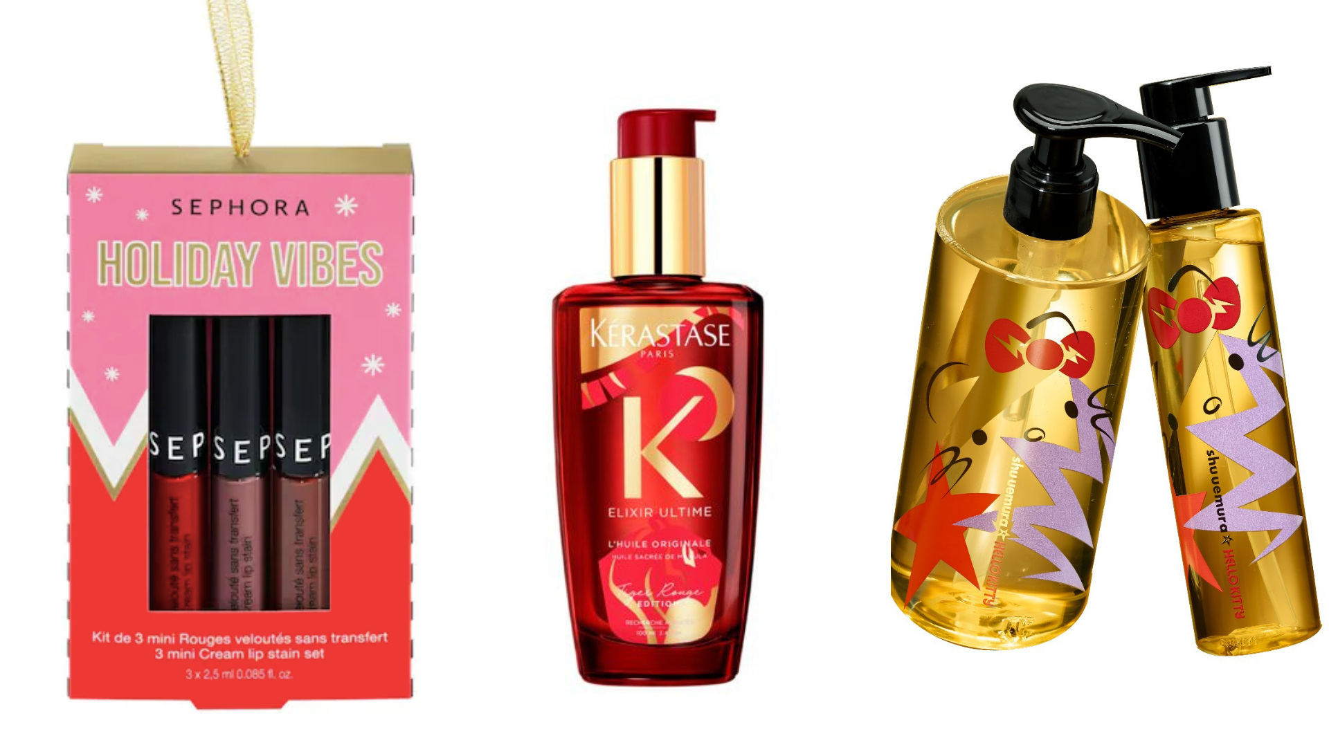 Do champô da Hello Kitty aos batons mais festivos, descubra 13 sugestões de beleza natalícias