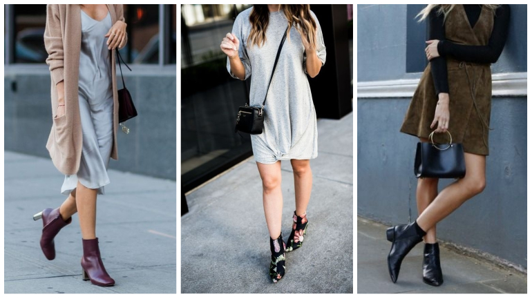 Vestidos com botins. A combinação perfeita para a rentrée