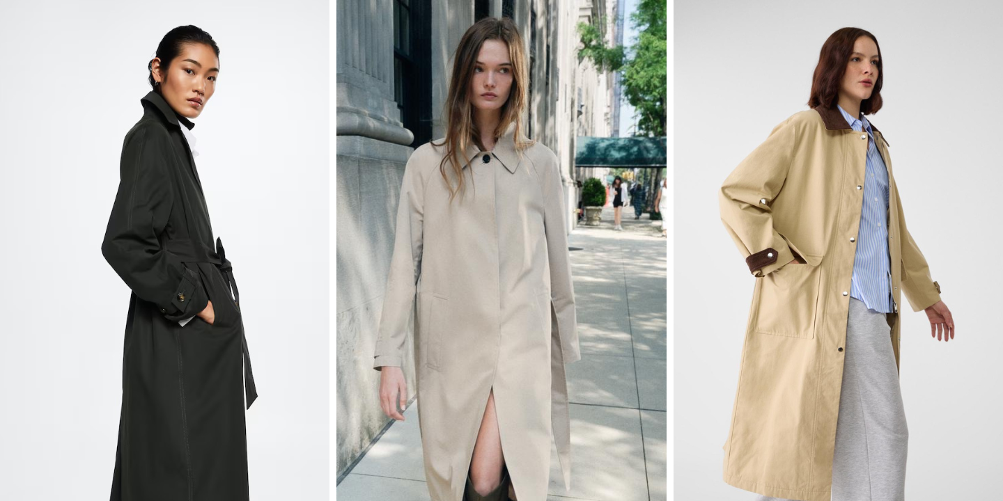 Saldos. 10 gabardines desde 22,99€ para sobreviver aos dias de chuva que aí vêm