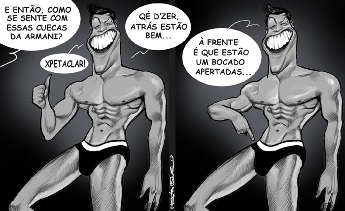 CR posa para a Armani