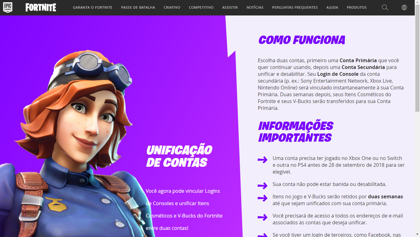 Fortnite libera sistema para unificar suas contas - TecMundo