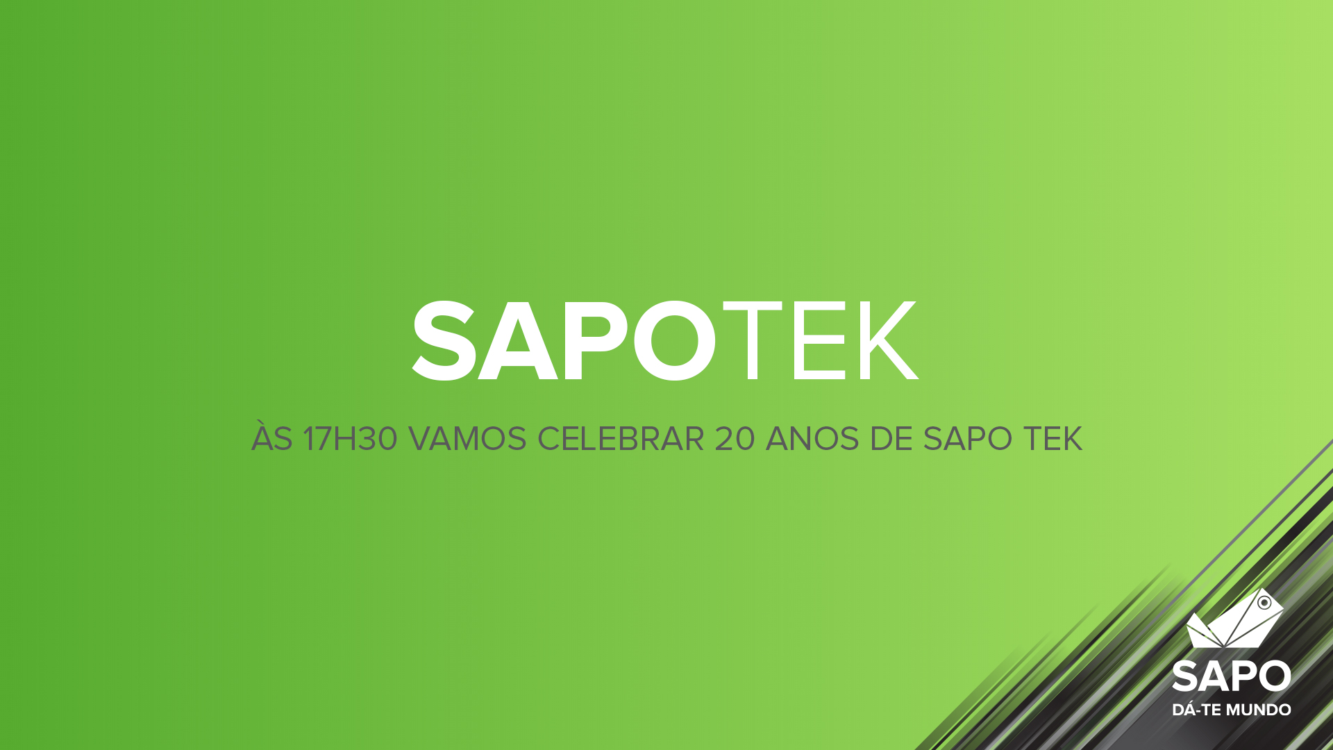 Vamos celebrar os 20 anos do SAPO TEK. Acompanhe aqui o evento