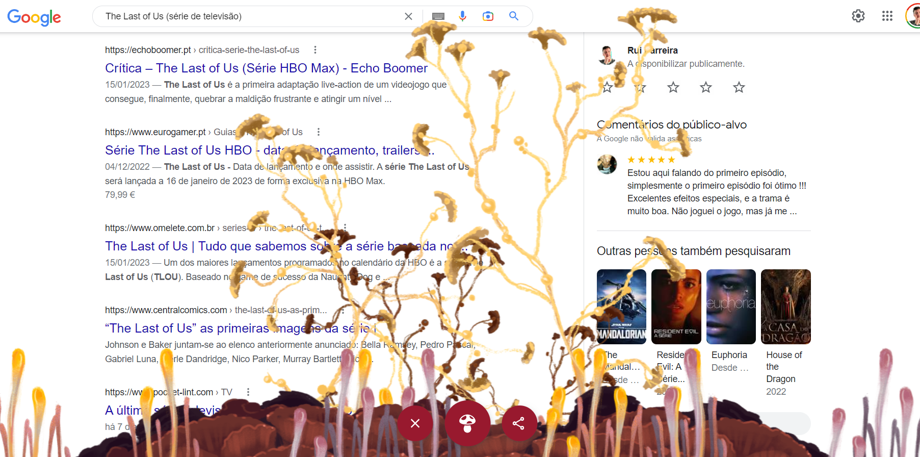 Os fungos do The Last of Us invadiram as pesquisas da Google