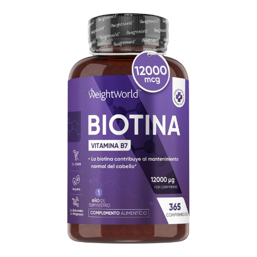 WeightWorld, Biotina Suplemento Alimentar para Cabelo, Pele e Unhas