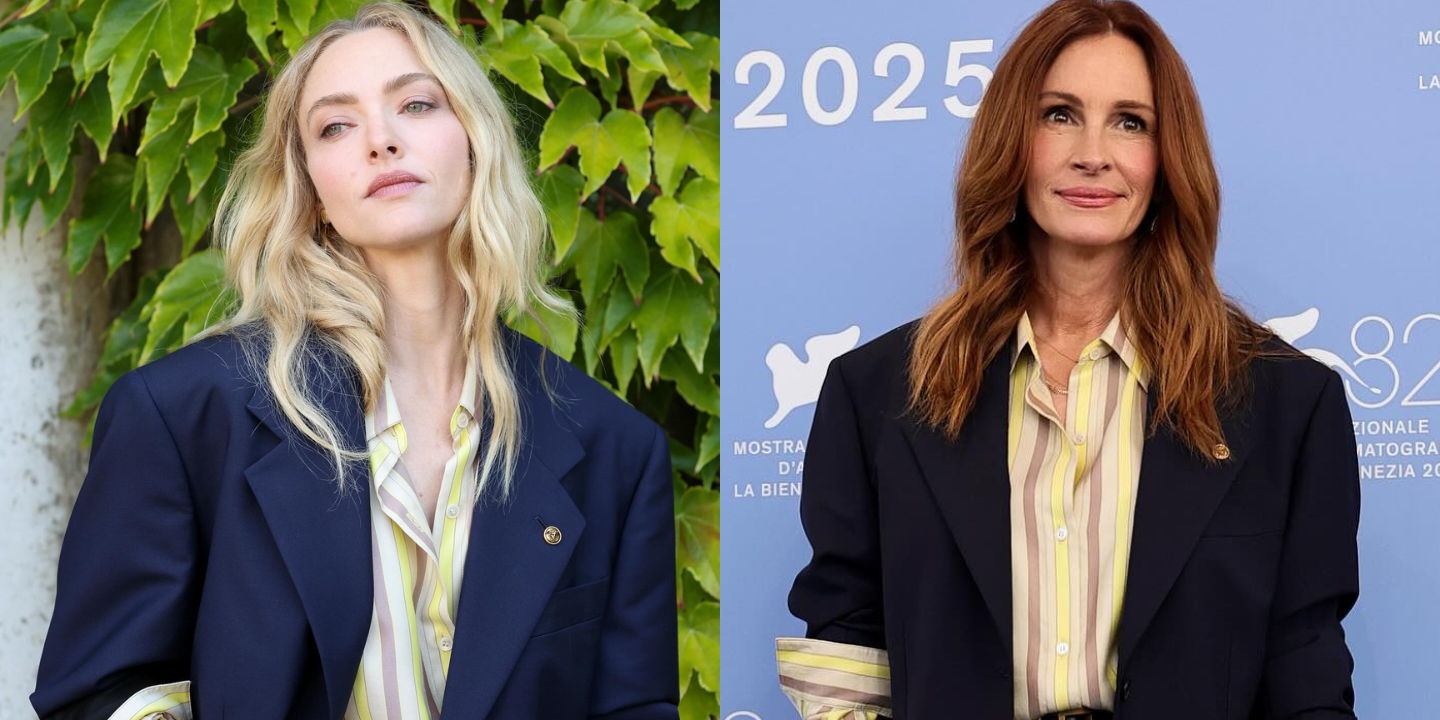 Julia Roberts e Amanda Seyfried usaram o mesmo look em Veneza (mas há explicação)