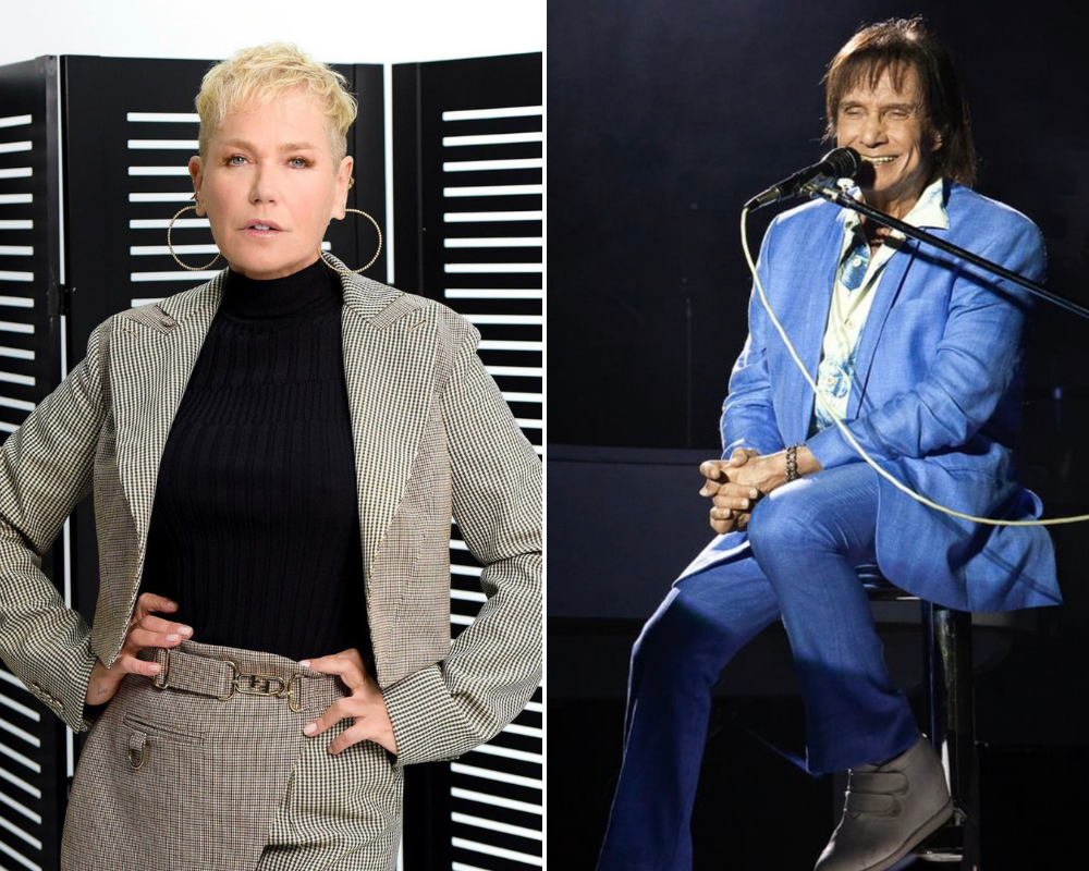 Xuxa revela que Roberto Carlos tomou banho de “mais de duas horas” depois de a abraçar
