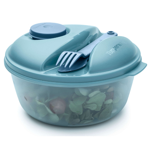 Tupperware, Go Anywhere Caixa Redonda 1,4L com Talheres