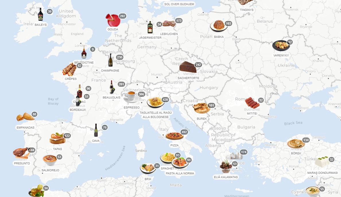 Este mapa mostra-lhe o que se come em todos os cantos do mundo…ou quase